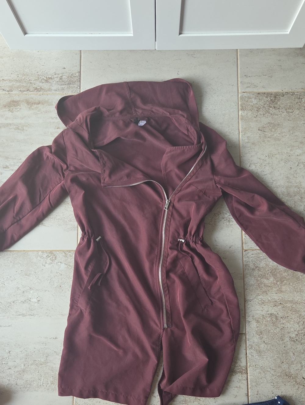 H&M Mauve Hooded Long Jacket